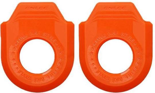 2 Pieces Bicycle Crank Protector Mtb Chain Style Orange