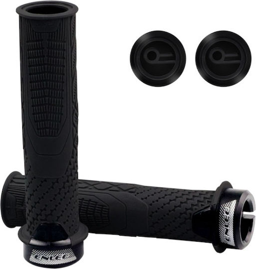 Enlee 1 Pair Bicycle Silicone Covers Locks Bicycle Grips Handlebar Lock Black