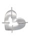 Savvas Design Charm with Stones from White Gold 14K with Zircon AMEN00134