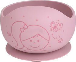 Amek Toys Toddler Silicone Food Bowl Pink
