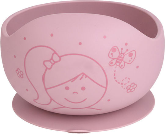 Amek Toys Toddler Silicone Food Bowl Pink