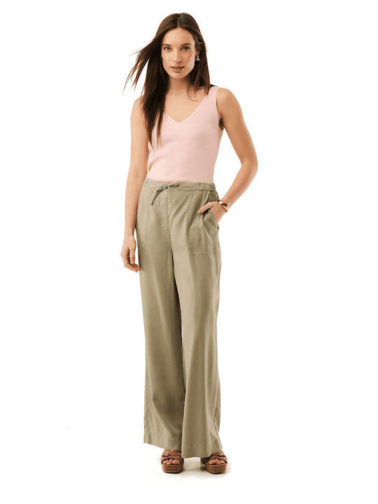 Women's Fabric Trousers Green