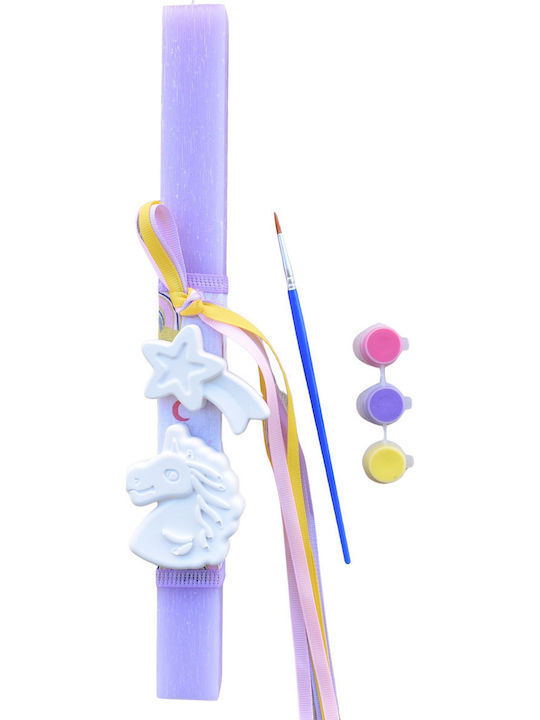 Easter Candle Unicorn Square Scented And Handmade Purple