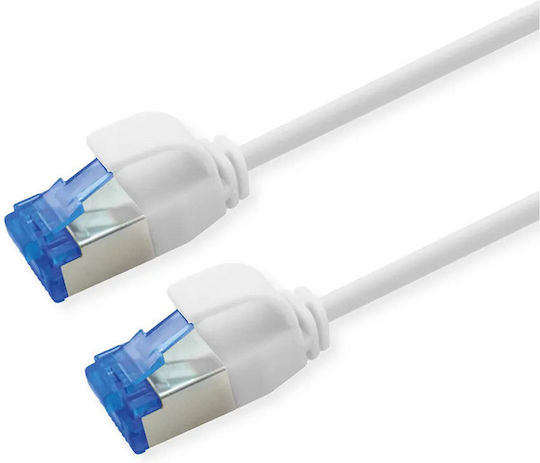 Roline S/FTP Cat.6a (Gigabit) Καλώδιο Δικτύου Ethernet 1m Λευκό