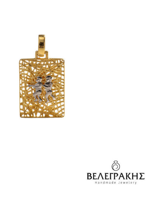 Velegrakis Kids Pendant Zodiac Sign in 14K Gold