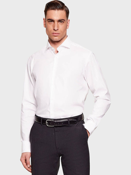 Fit Long Sleeve Shirt in Regular Fit White