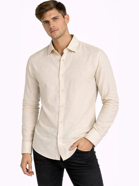 X-Feel Leinen-Herrenhemd Beige X-Feel Leinen-Herrenhemd Beige
