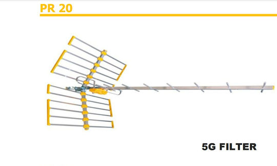 Findersat PR20 Εξωτερική / Εσωτερική Κεραία Τηλεόρασης (δεν Απαιτεί Τροφοδοσία)