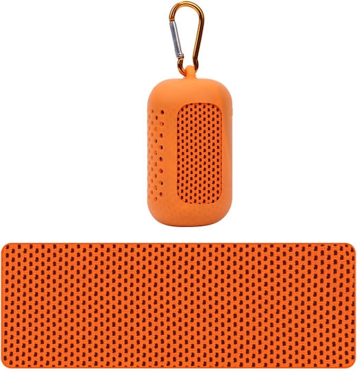 Microfiber Hair Towel with Case Orange 90x30cm
