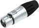 Seetronic Scmf3bk Конектор XLR 3 Пина Женски Черен Завършек Конектор XLR 3 Пина Женски Черен Завършек