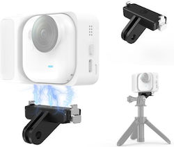 Insta360 Go Uitra Puluz Πλαστική Μαγνητική Βάση Γρήγορης Αποδέσμευσης Μαύρη