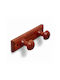 Brinox Wooden Wall Hanger 2 Hooks Bronze