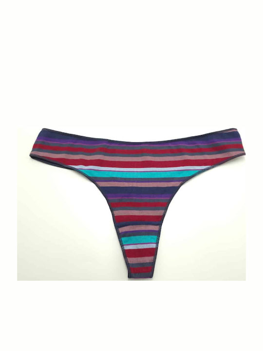 Topaki Topaki Damen-Slips Baumwolle Navy Mehrfa...