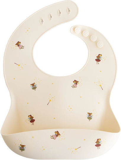 Mushie Waterproof Silicone Bib with Pocket Multicolour