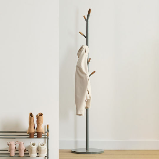Atmosphera Wooden Green Freestanding Coat Rack