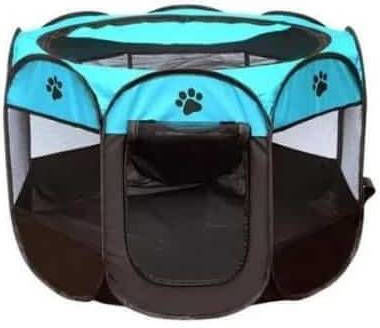 Denik Pets Hundetore & Katzenpark in Blau Farbe