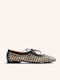 Leather Women's Ballerina Shoes In Black Color