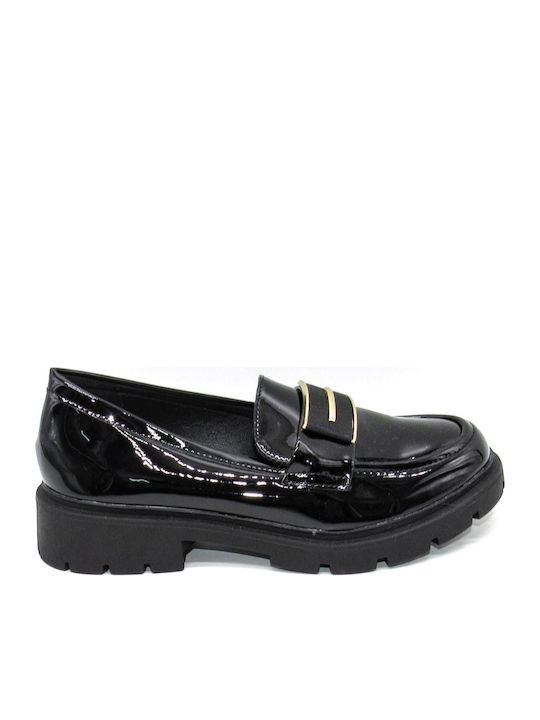 Λουστρίνι Γυναικεία Loafers σε Μαύρο Χρώμα