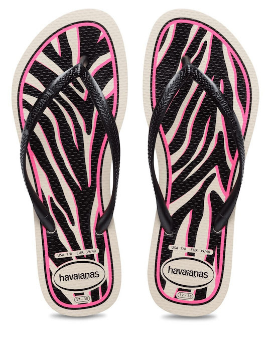 Havaianas Slim Animals Σαγιονάρες σε Μαύρο Χρώμα
