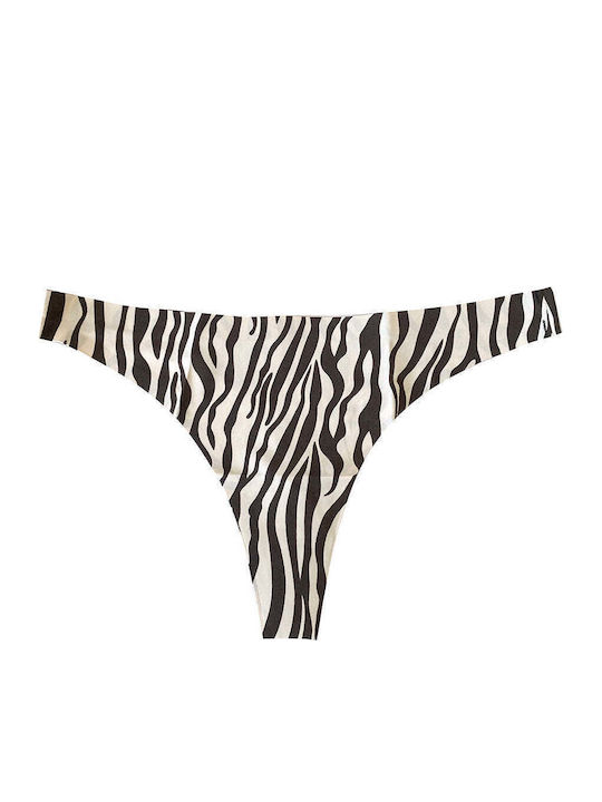 Damen-Slips Mehrfarbig Zebra