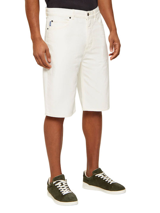 Herren Shorts Denim Creme
