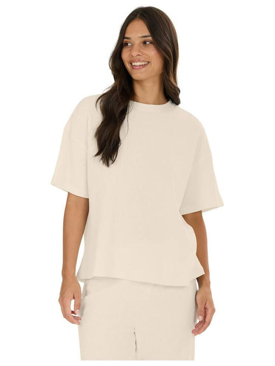 Damen T-Shirt Beige