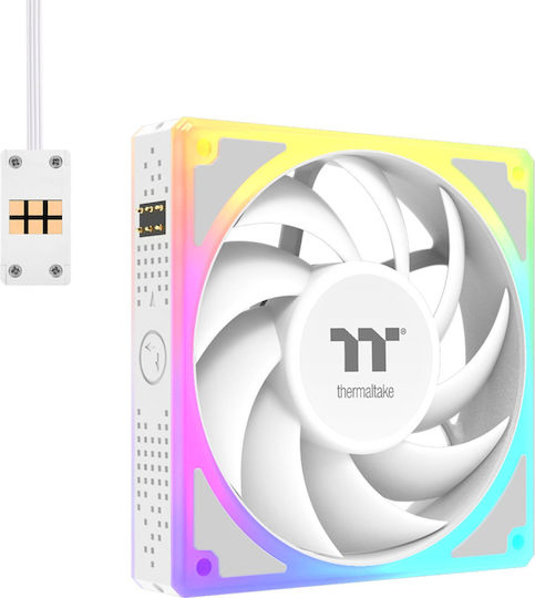 Thermaltake Toughfan Ex Case Fans 120mm (2000rpm / 59.34cfm) with ARGB Lighting Pack of 3 White