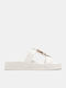Sandale Casual Damă Flatforme Albe