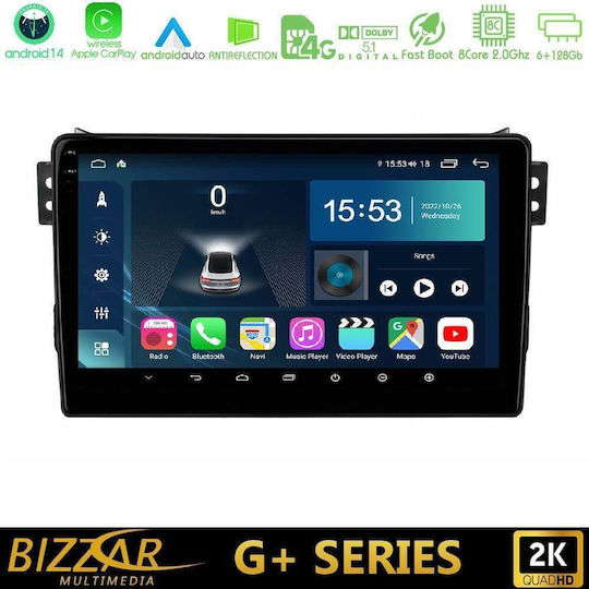 Bizzar Car Audio System for Opel Agila Suzuki Splash 2008-2014 Bluetooth USB WiFi GPS Apple CarPlay Android Auto with 9" Touch Screen