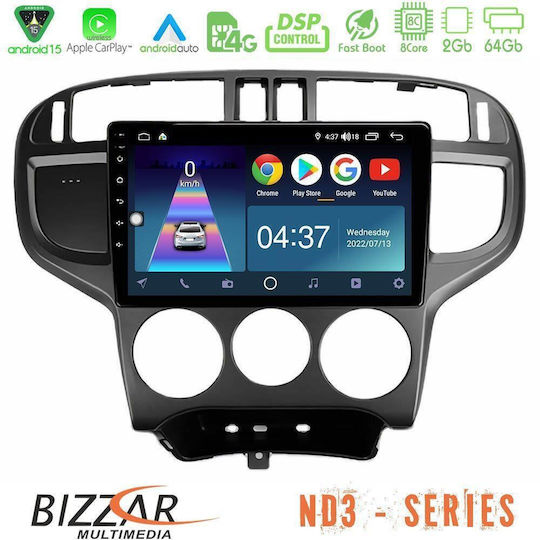 Bizzar Ηχοσύστημα Αυτοκινήτου για Hyundai Matrix 2001-2010 (Bluetooth/USB/WiFi/GPS/Apple-Carplay/Android-Auto) με Οθόνη Αφής 9"