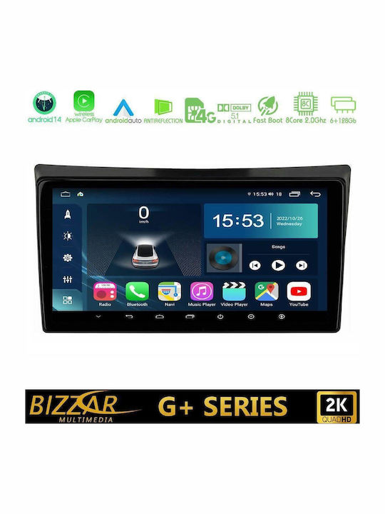 Bizzar Sistem Audio Auto pentru Ssangyong Rexton 2002-2006 Bluetooth USB Wi-Fi GPS Apple CarPlay Android Auto cu Ecran Tactil 9"