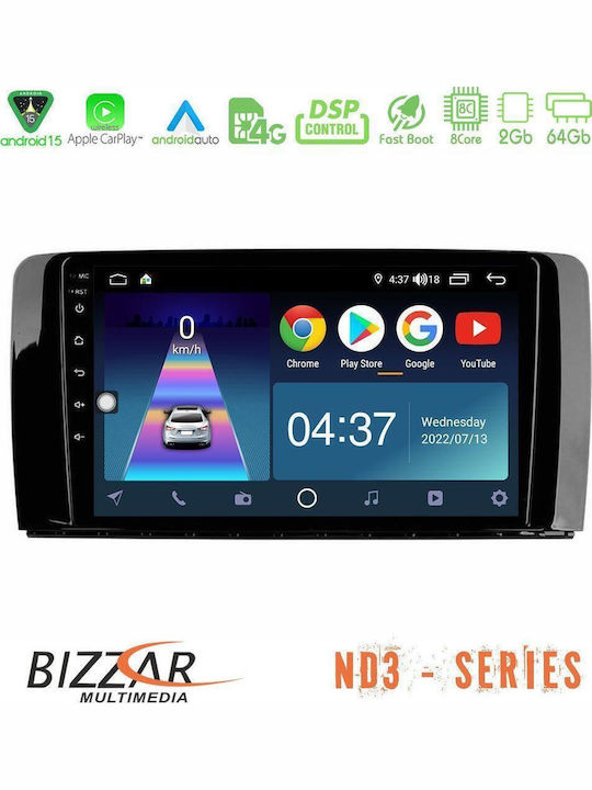 Bizzar Auto-Audiosystem Für Mercedes-Benz R-Klasse 2006-2012 Mit Touchscreen 9" Bluetooth USB Eingebautes Wi-Fi GPS Apple CarPlay Android Auto