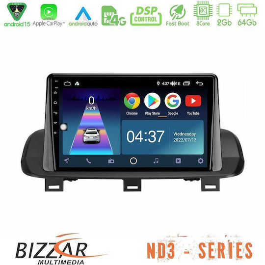 Bizzar Автомобилна Аудио Система за Nissan Qashqai / X-Trail 2022-2023 (Bluetooth/USB/Wi-Fi/GPS/Apple CarPlay/Android Auto) с Touch Screen 10"