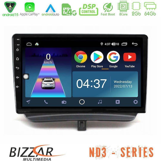 Bizzar Car Audio System for Ford Courier 2015-2023 Bluetooth USB WiFi GPS Apple CarPlay Android Auto with 9" Touch Screen