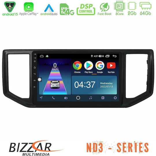 Bizzar Car Audio System for Volkswagen Amarok 2017-2022 (Bluetooth/USB/WiFi/GPS/Apple CarPlay/Android Auto) with 9" Touch Screen