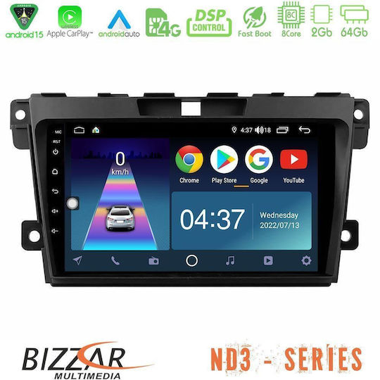 Bizzar Автомобилна Аудио Система За Mazda CX-7 2007-2011 Bluetooth USB Вграден Wi-Fi GPS Apple CarPlay Android Auto С 9" Touch Screen