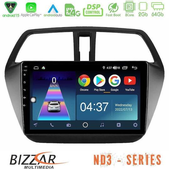 Bizzar Ηχοσύστημα Αυτοκινήτου για Suzuki SX4 S-Cross 2014-2021 (Bluetooth/USB/WiFi/GPS/Apple-Carplay/Android-Auto) με Οθόνη Αφής 9"