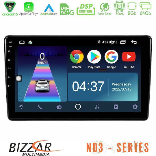 Bizzar Car Audio System for Peugeot Partner / Partner Tepee Citroen Berlingo 2008-2018 (Bluetooth/USB/WiFi/GPS/Apple CarPlay/Android Auto) with 9" Touch Screen