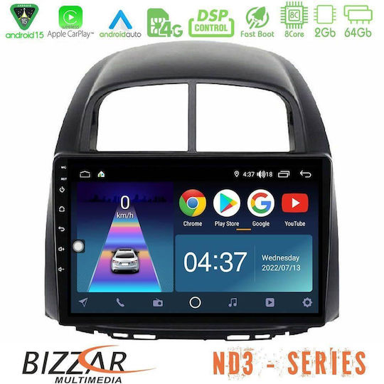 Bizzar Car Audio System for Daihatsu Sirion Subaru Justy 2006-2012 Bluetooth USB Wi-Fi GPS Apple CarPlay Android Auto with 10" Touch Screen