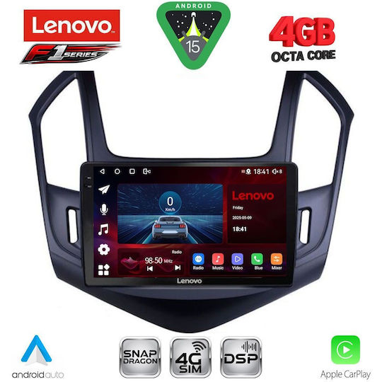 Lenovo Ηχοσύστημα Αυτοκινήτου για Chevrolet Cruze 2013-2015 (Bluetooth/USB/WiFi/GPS/Apple-Carplay/Android-Auto) με Οθόνη Αφής 9"
