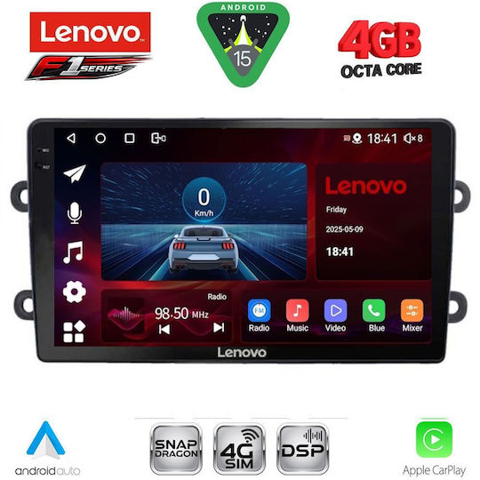 Lenovo Ηχοσύστημα Αυτοκινήτου για Dacia Duster 2012-2019 (Bluetooth/USB/WiFi/GPS/Apple-Carplay/Android-Auto) με Οθόνη Αφής 9"