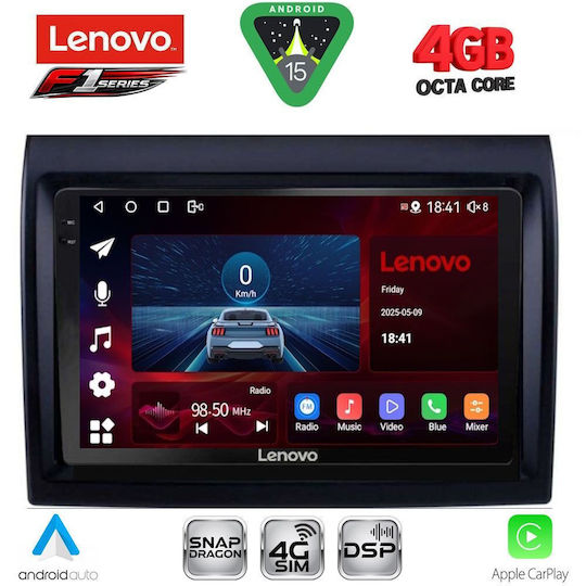 Lenovo Car Audio System for Fiat Ducato 2006-2011 Bluetooth USB WiFi GPS Apple CarPlay Android Auto with 9" Touch Screen
