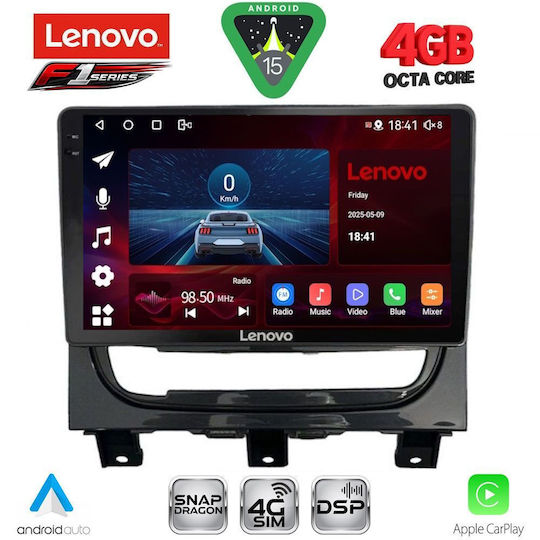 Lenovo Car Audio System for Fiat Strada 2012-2020 (Bluetooth/USB/WiFi/GPS/Apple CarPlay/Android Auto) with 9" Touch Screen