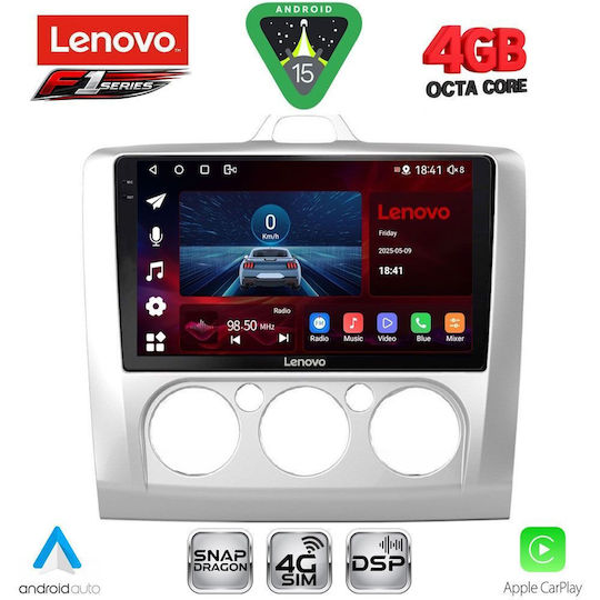 Lenovo Car Audio System for Ford Focus 2005-2012 with A/C Bluetooth USB WiFi GPS Apple CarPlay Android Auto with 9" Touch Screen