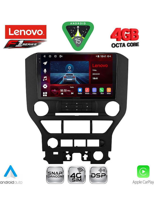 Lenovo Car Audio System for Ford Mustang 2015-2020 Bluetooth USB Wi-Fi GPS Apple CarPlay Android Auto with 9-Inch Touch Screen LENOVO SSQ 9166 CPA 3BUT