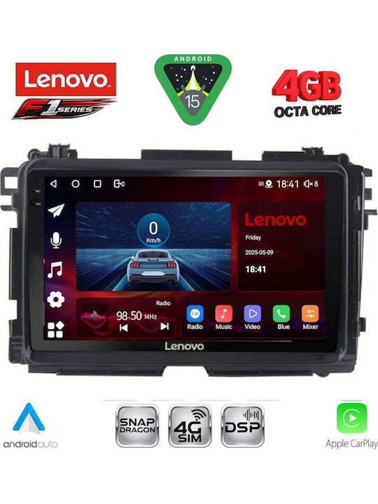 Lenovo Автомобилна Аудио Система за Honda HR-V 2015-2021 (Bluetooth/USB/Вграден Wi-Fi/GPS/Apple CarPlay/Android Auto) с Touch Screen 9"