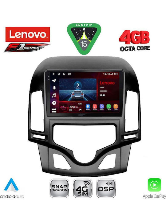 Lenovo Car Audio System for Hyundai i30 2007-2012 with Clima Bluetooth USB WiFi GPS Apple CarPlay Android Auto with 9" Touch Screen
