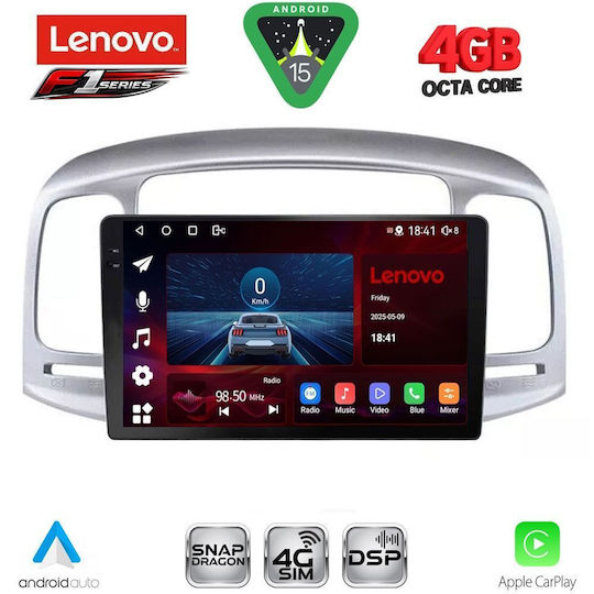 Lenovo Car Audio System for Hyundai Accent 2005-2012 Bluetooth USB WiFi GPS Apple CarPlay Android Auto with 9" Touch Screen