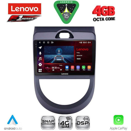 Lenovo Car Audio System for Kia Soul 2008-2013 Bluetooth USB WiFi GPS Apple CarPlay Android Auto with 9" Touch Screen