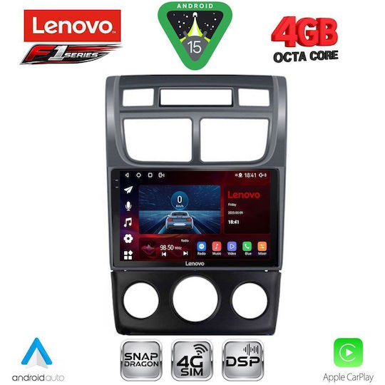 Lenovo Car Audio System for Kia Sportage 2004-2010 with A/C Bluetooth USB WiFi GPS Apple CarPlay Android Auto with 9" Touch Screen